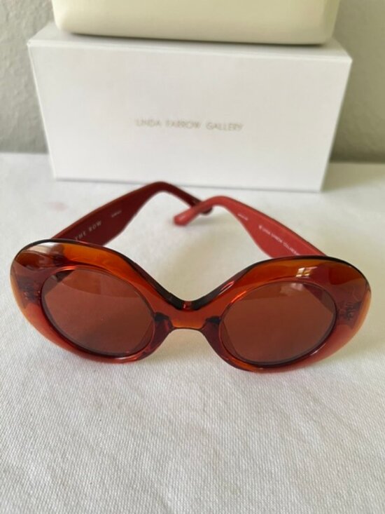 Linda Farrow x The Row 48/3 Womens Sunglasses Terracotta Red main image 7